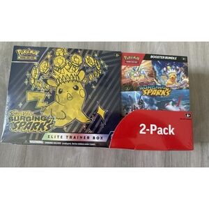 Pokemon Surging Sparks Elite Trainer Box/Booster Bundle Costco 2-Pack - SEALED
